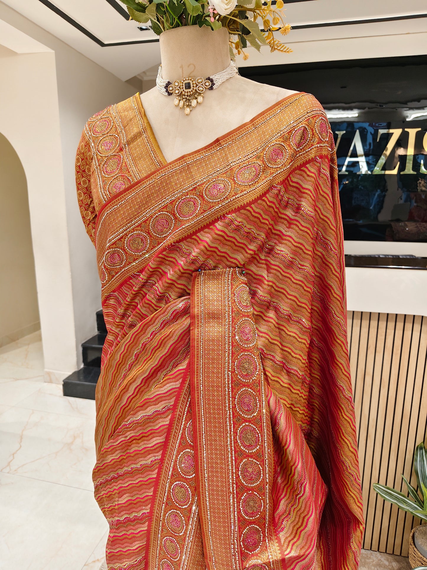 Rust Silk Saree