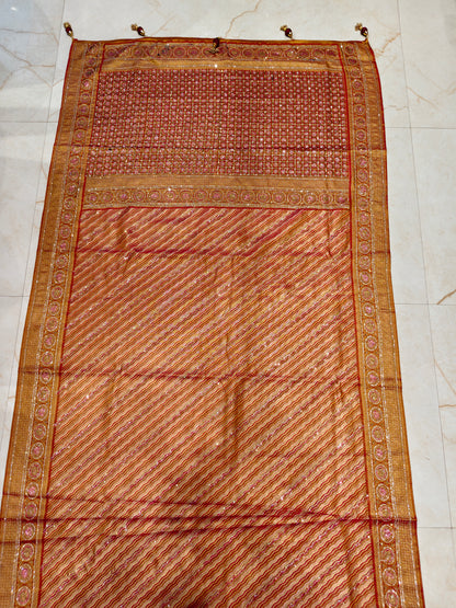 Rust Silk Saree