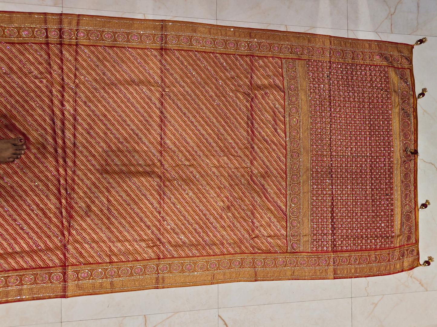 Rust Silk Saree