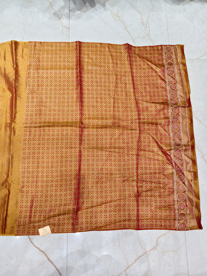 Rust Silk Saree