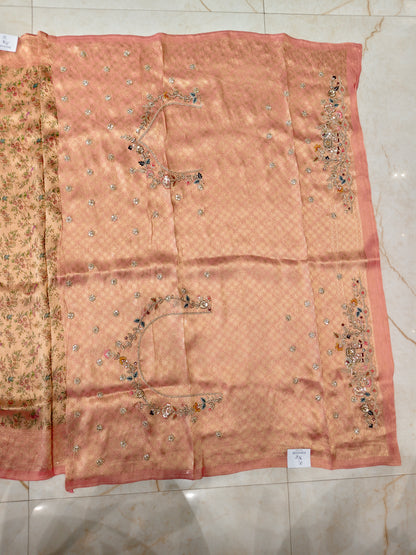 Baby Pink Tissue Saree