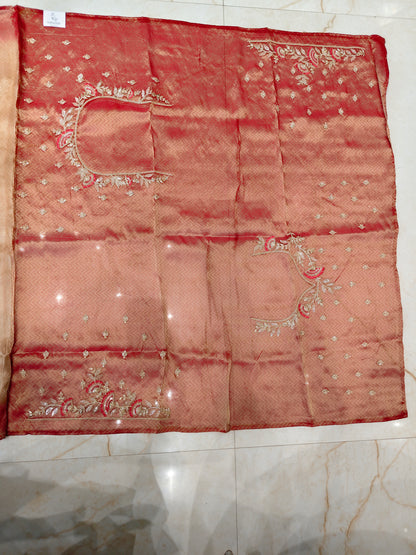 Beige Tissue Saree