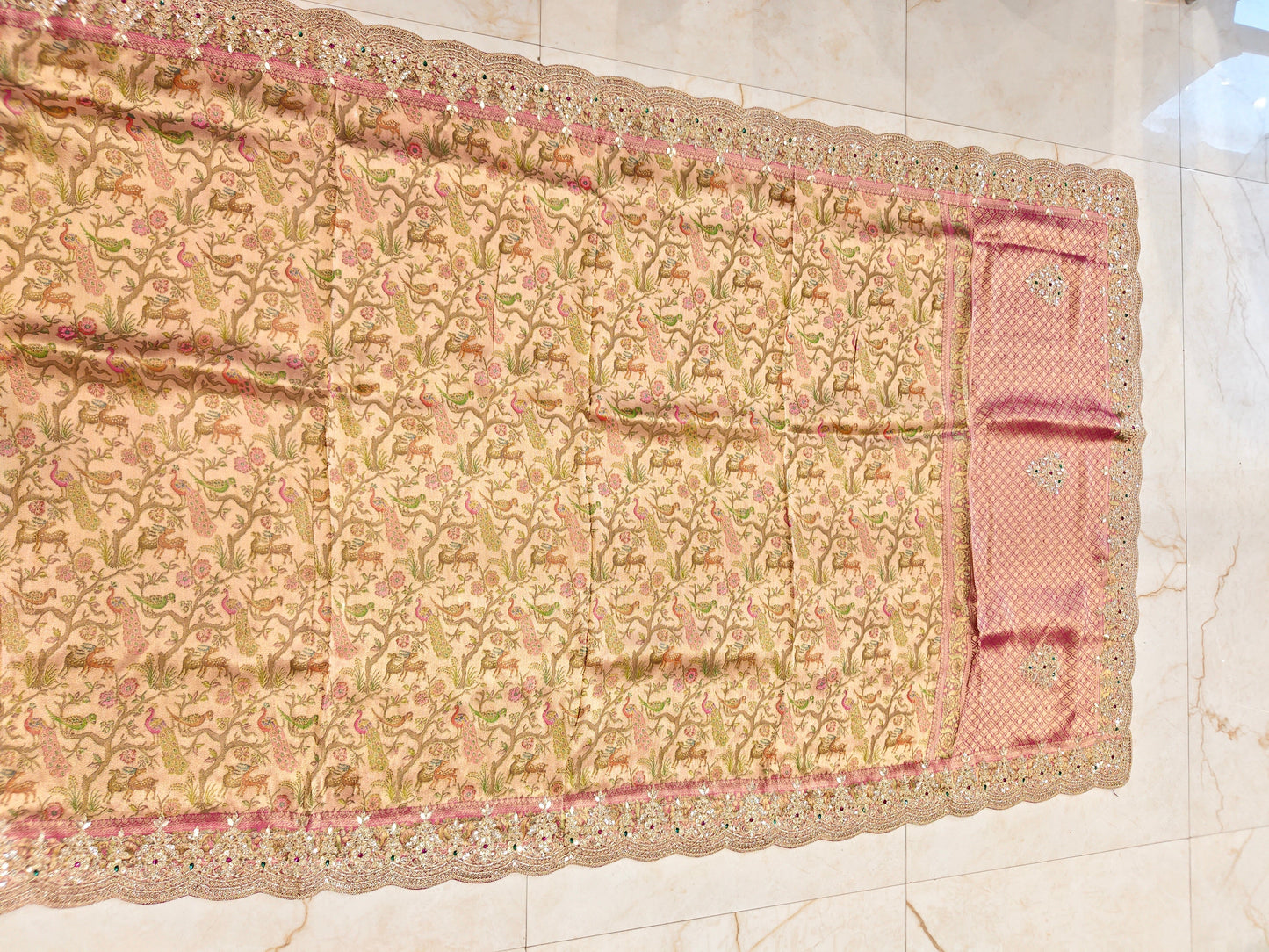 Rani Pink Tissue Saree