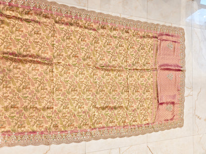 Rani Pink Tissue Saree