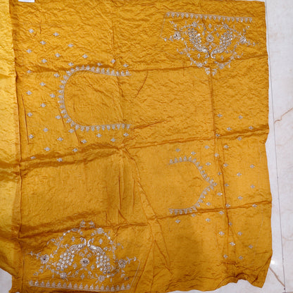 Mustard Organza Saree