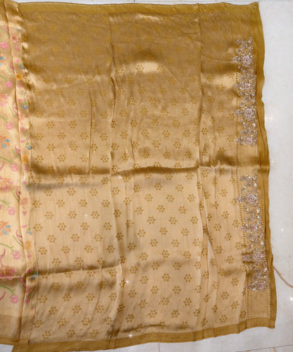 Mustard Tissue Saree
