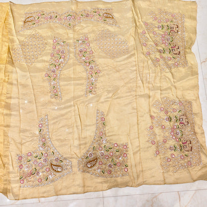 Mustard Tissue Saree