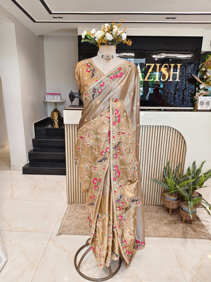 Golden Tissue Saree