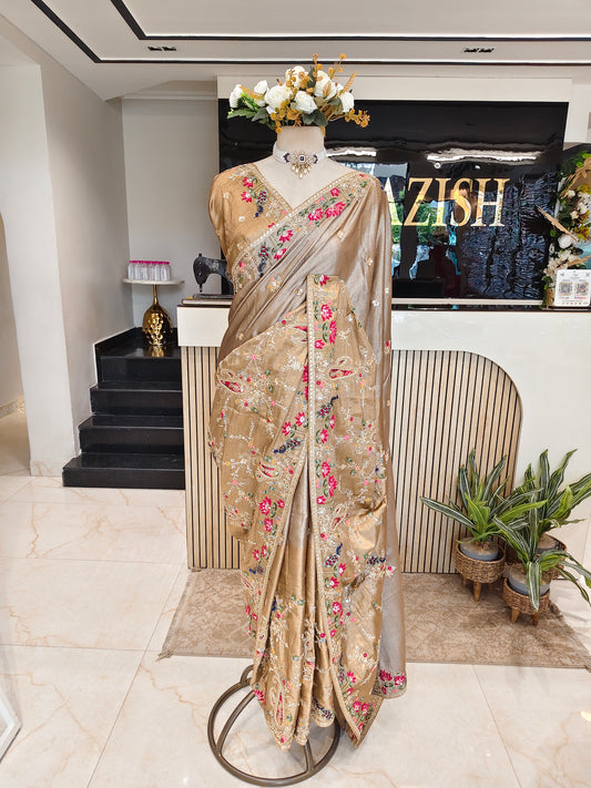 Golden Tissue Saree