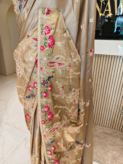 Golden Tissue Saree
