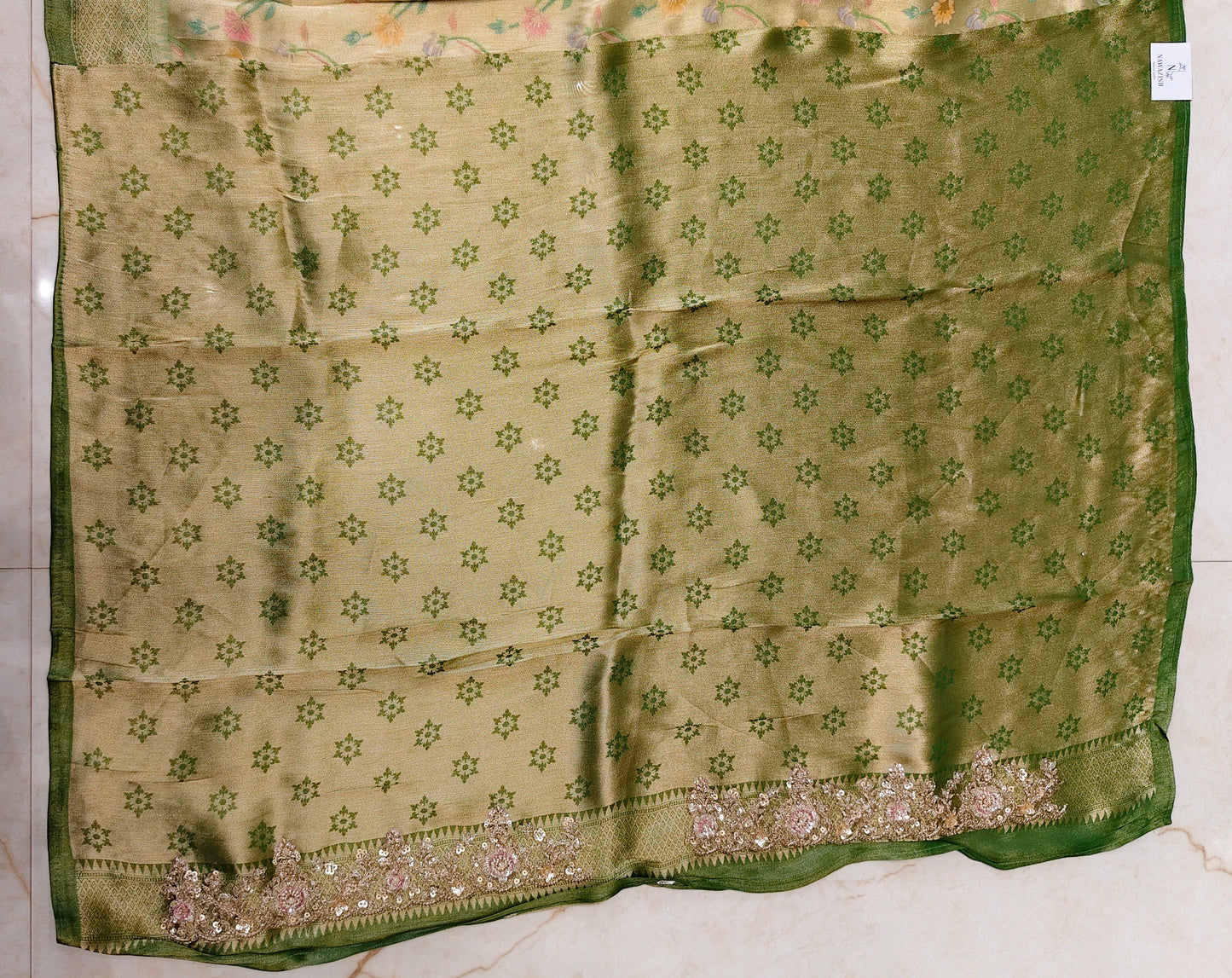 Green Tissue Saree