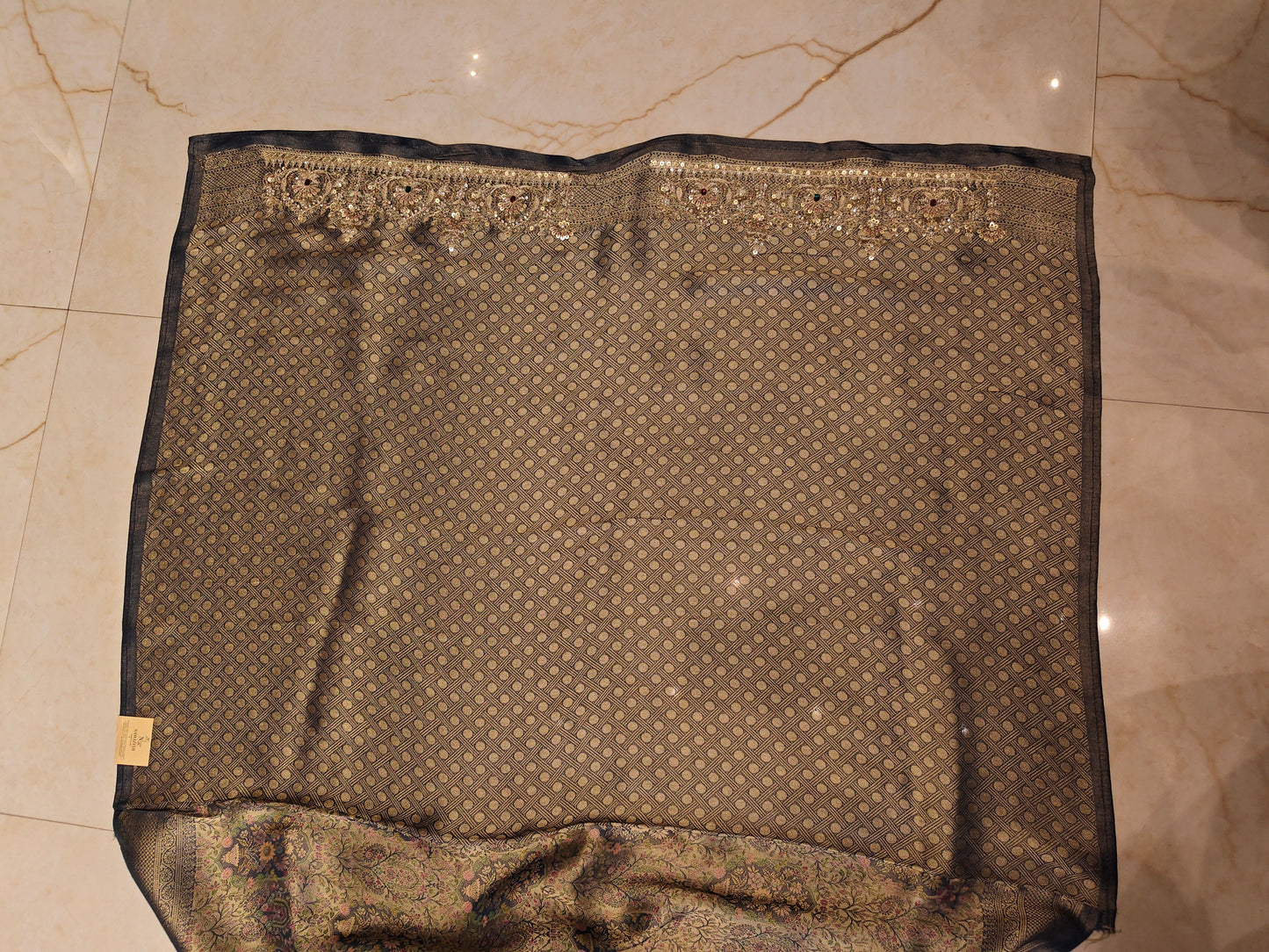 Blue Tissue Saree