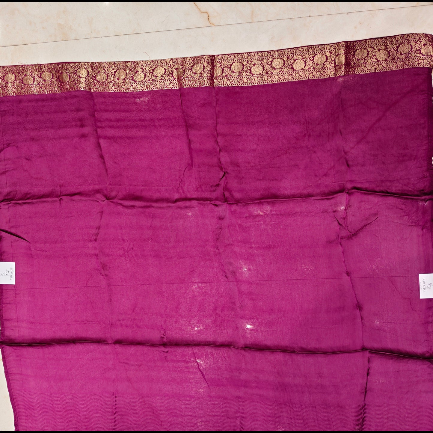 Wine Modal Crepe Saree