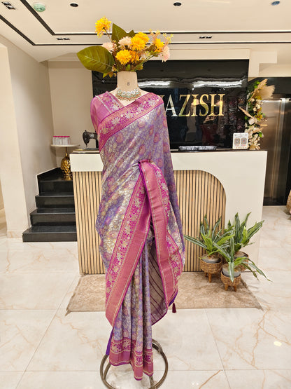 Purple Silk Saree