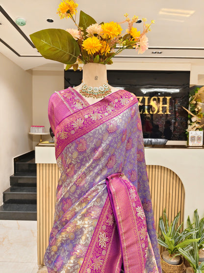Purple Silk Saree