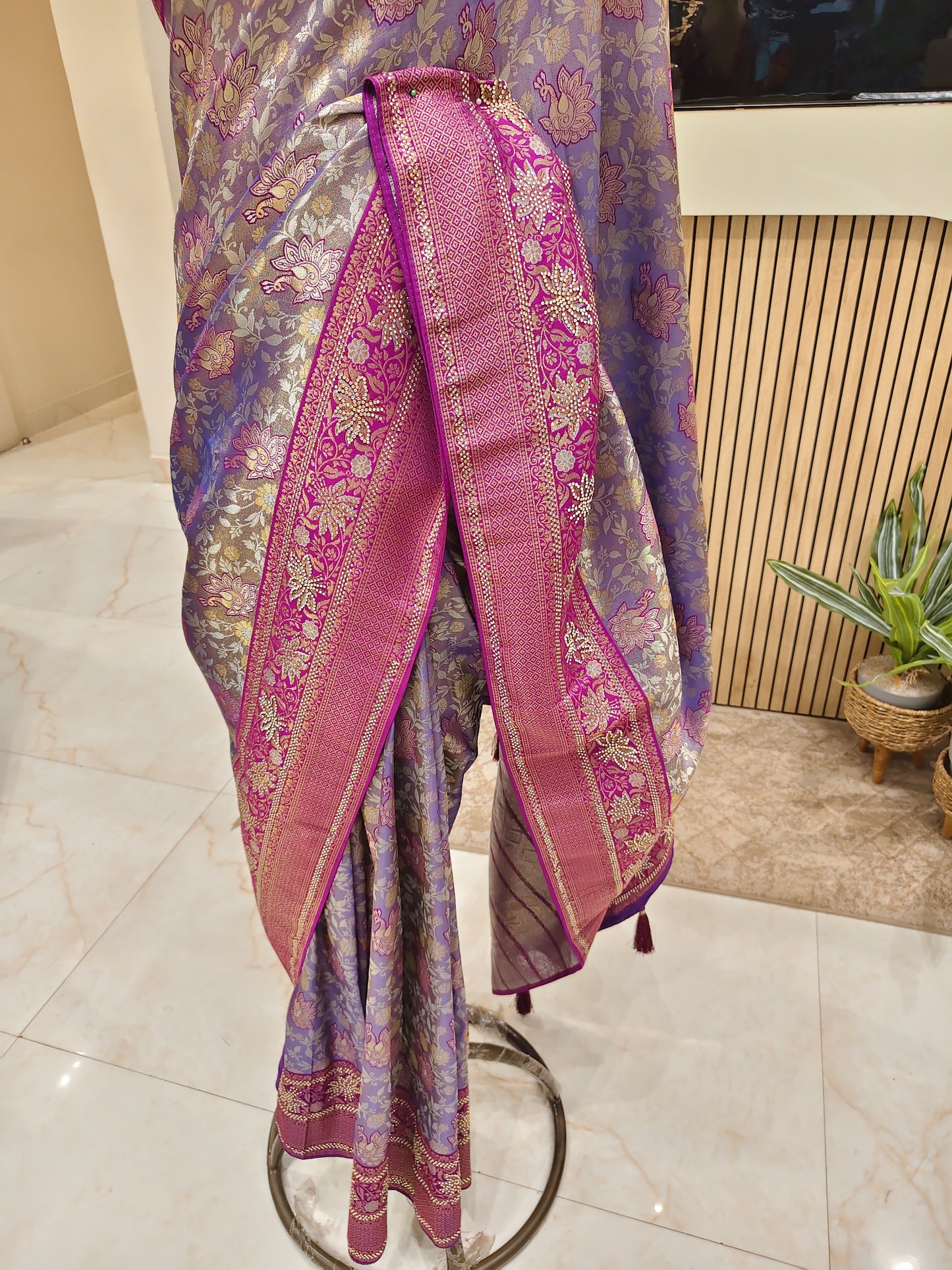 Purple Silk Saree