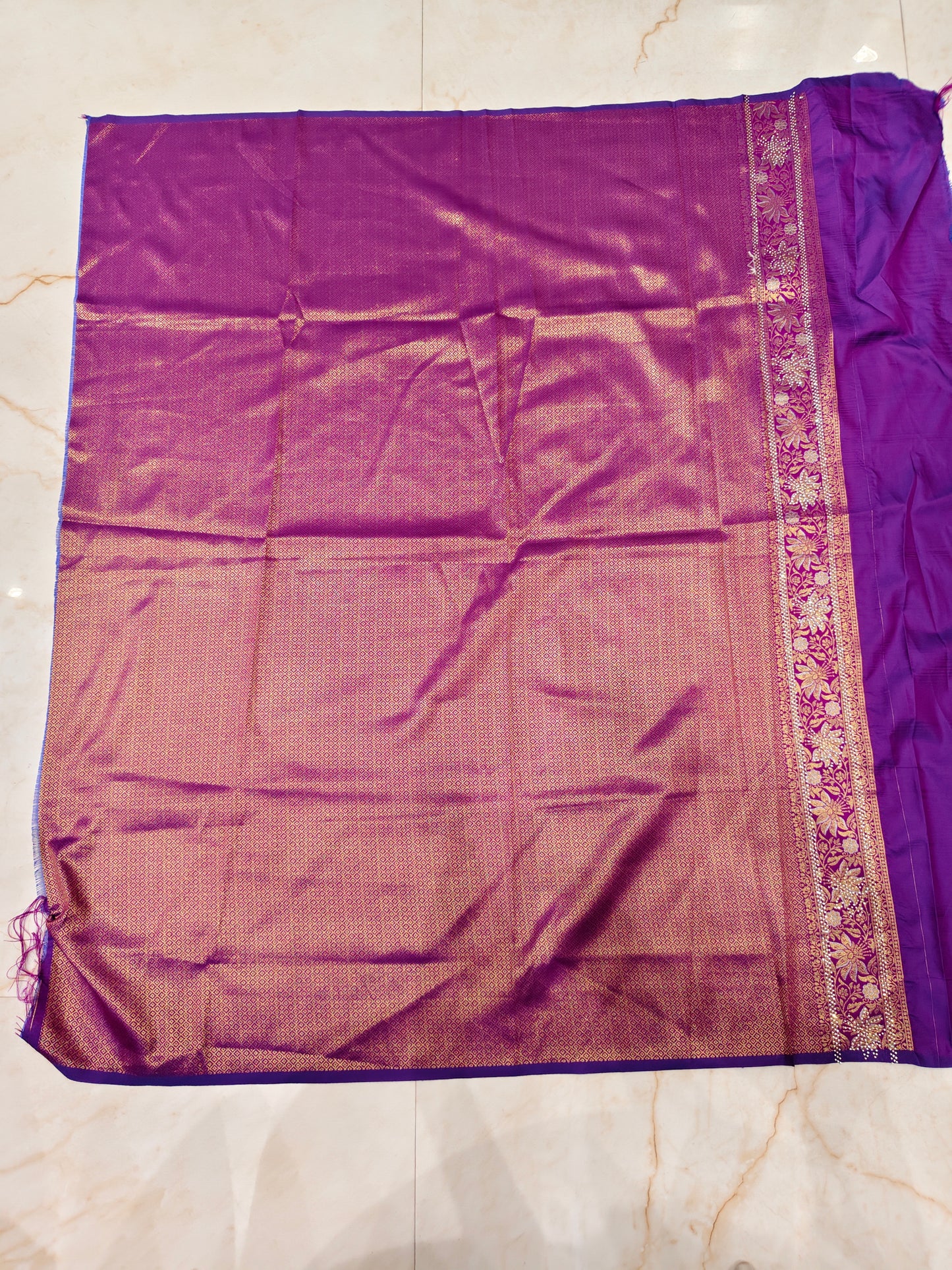 Purple Silk Saree