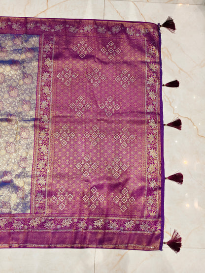 Purple Silk Saree