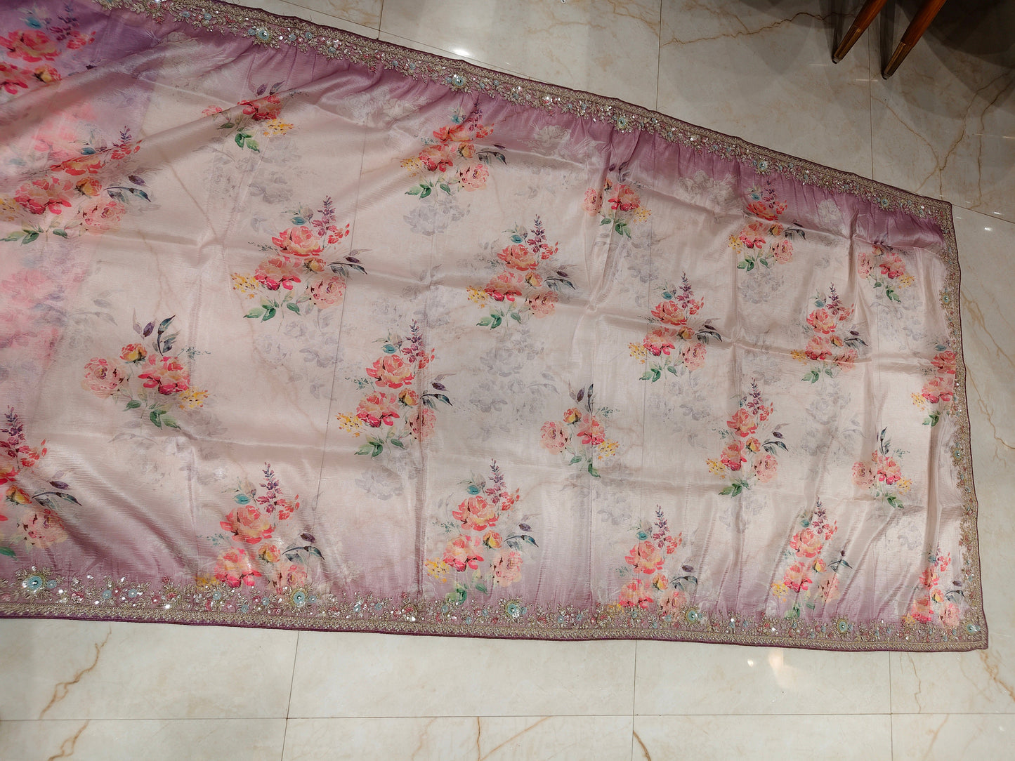 Lavender Crush Tissue Saree
