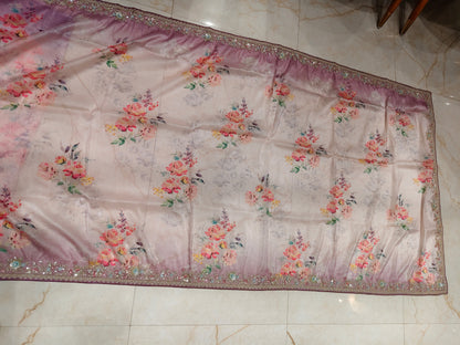 Lavender Crush Tissue Saree