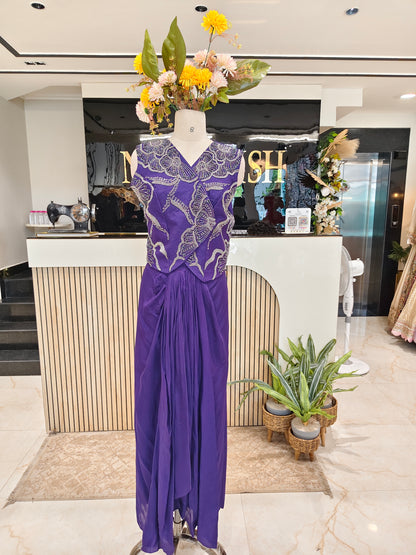 Purple Skirt Set