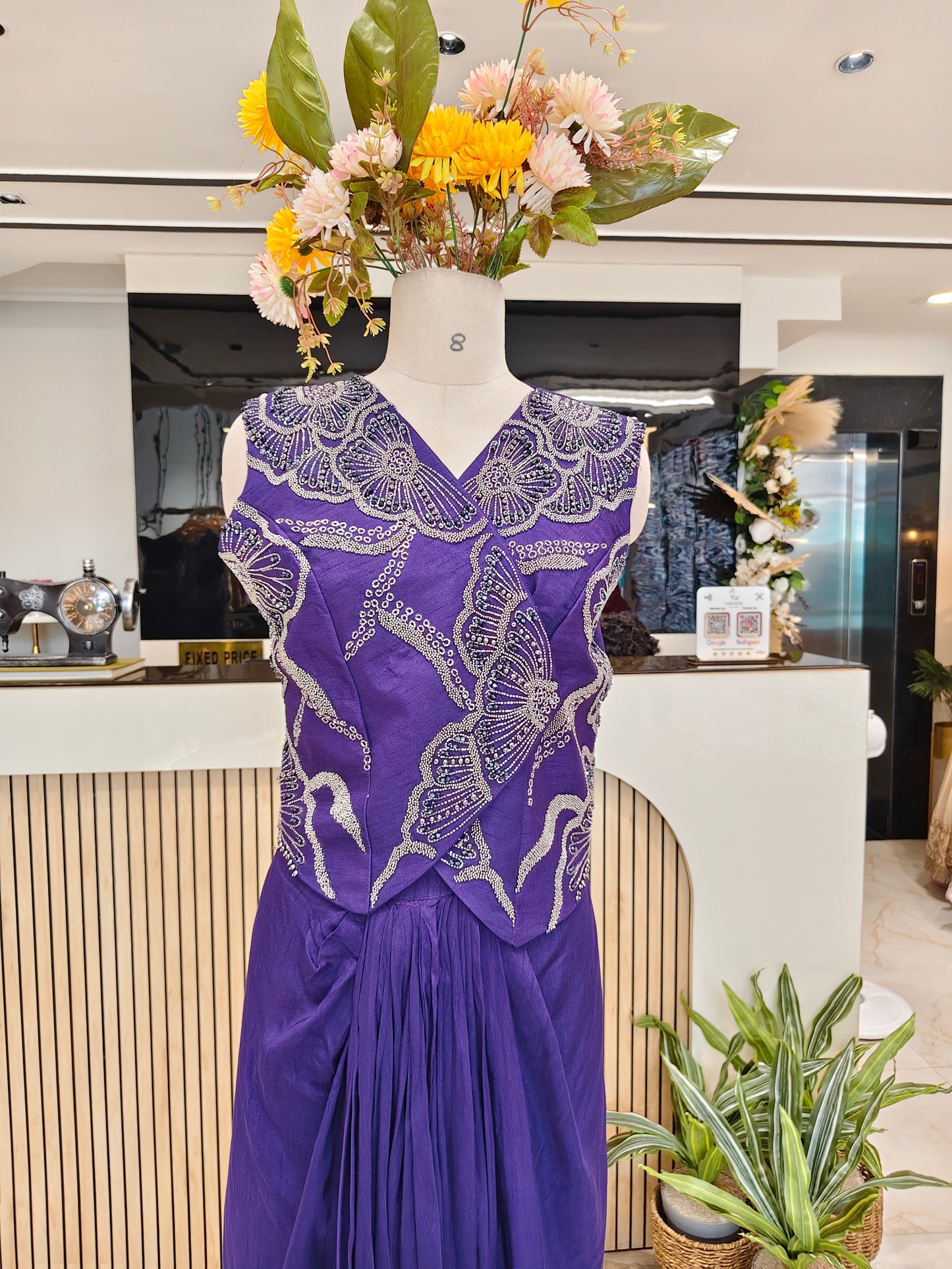 Purple Skirt Set