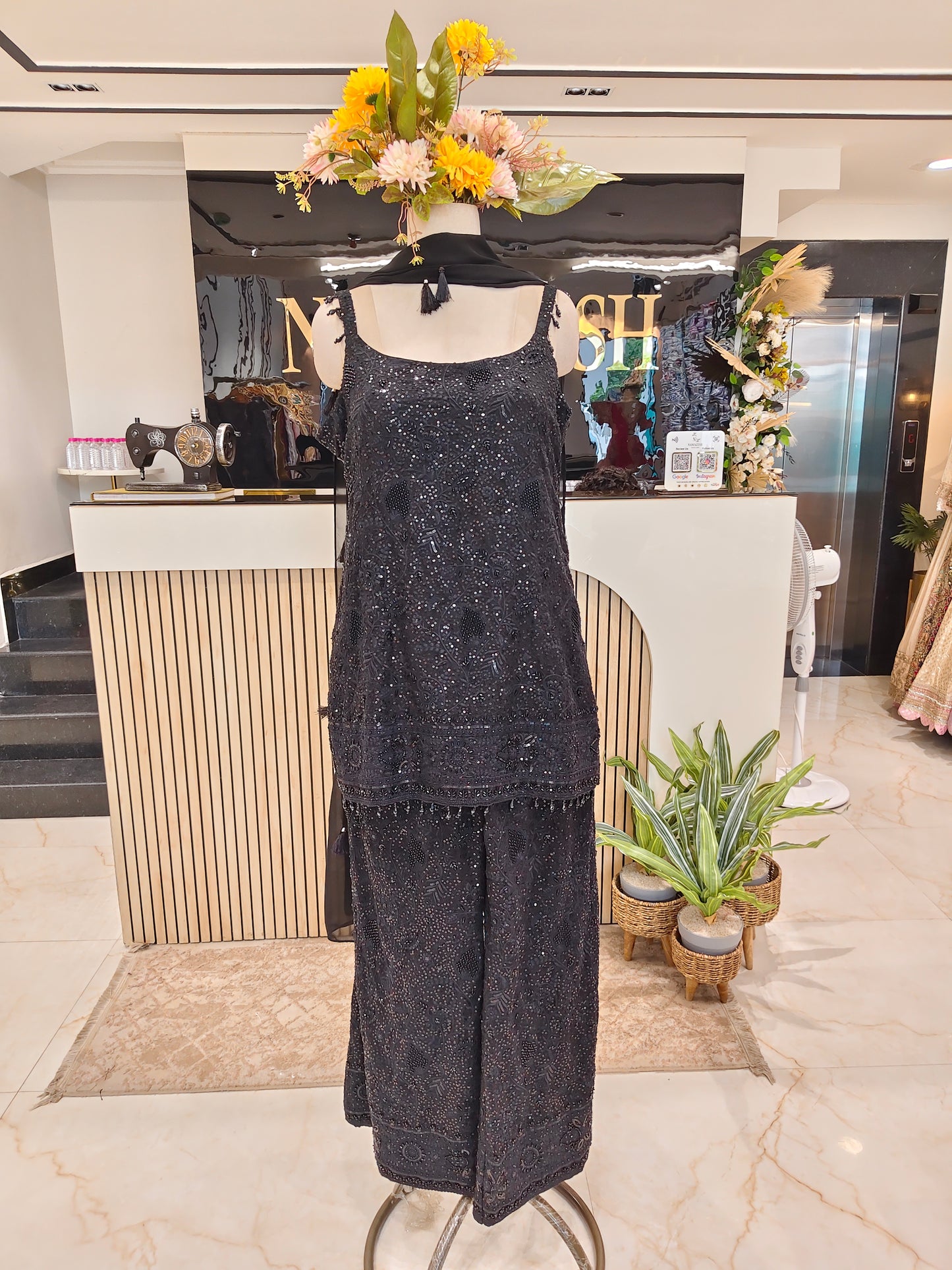 Black Palazzo Set