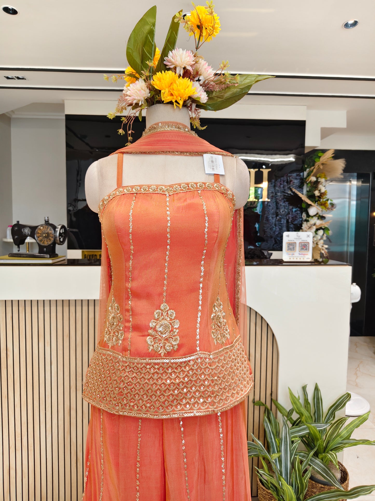 Orange Palazzo Set