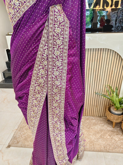 Purple Silk Saree