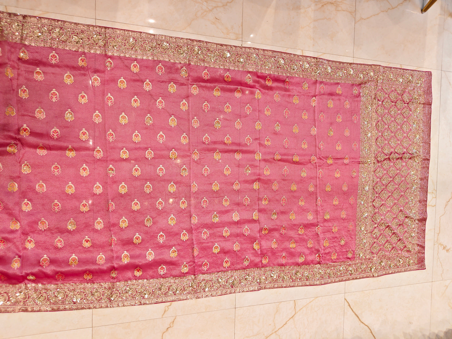 Rani Pink Tissue Saree