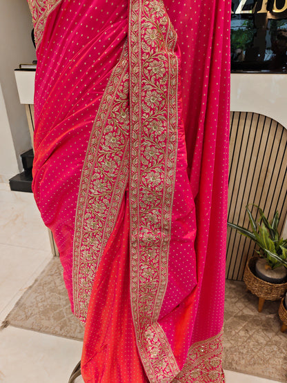 Rani Pink Katan Silk Saree