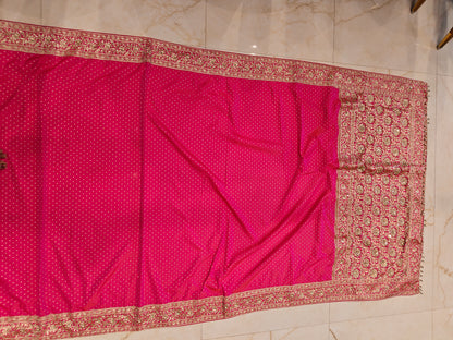 Rani Pink Katan Silk Saree