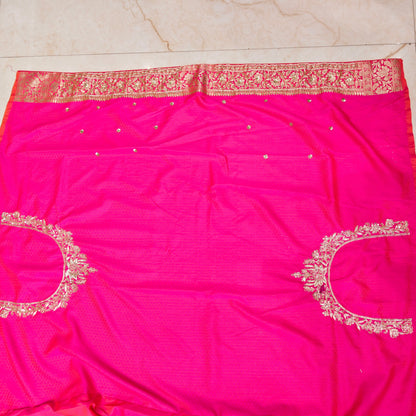 Rani Pink Katan Silk Saree