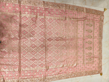 Baby Pink Organza Saree