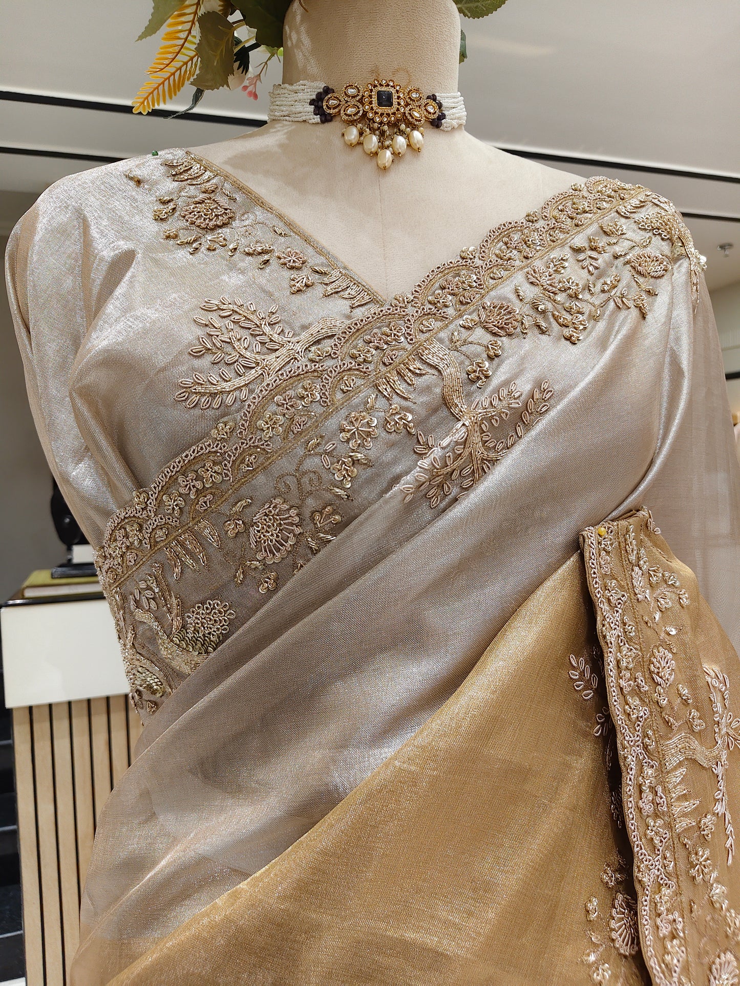 Gold Tissue Saree
