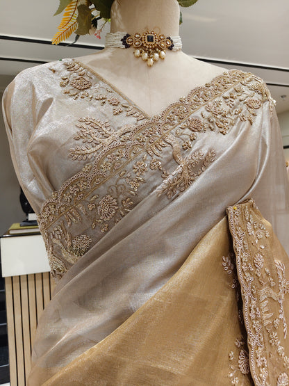 Gold Tissue Saree