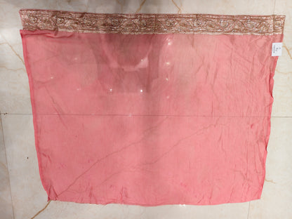 Baby Pink Organza Saree