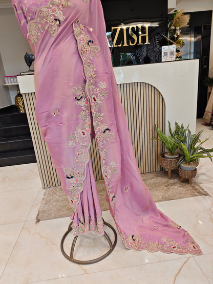 Lavender Tissue Saree