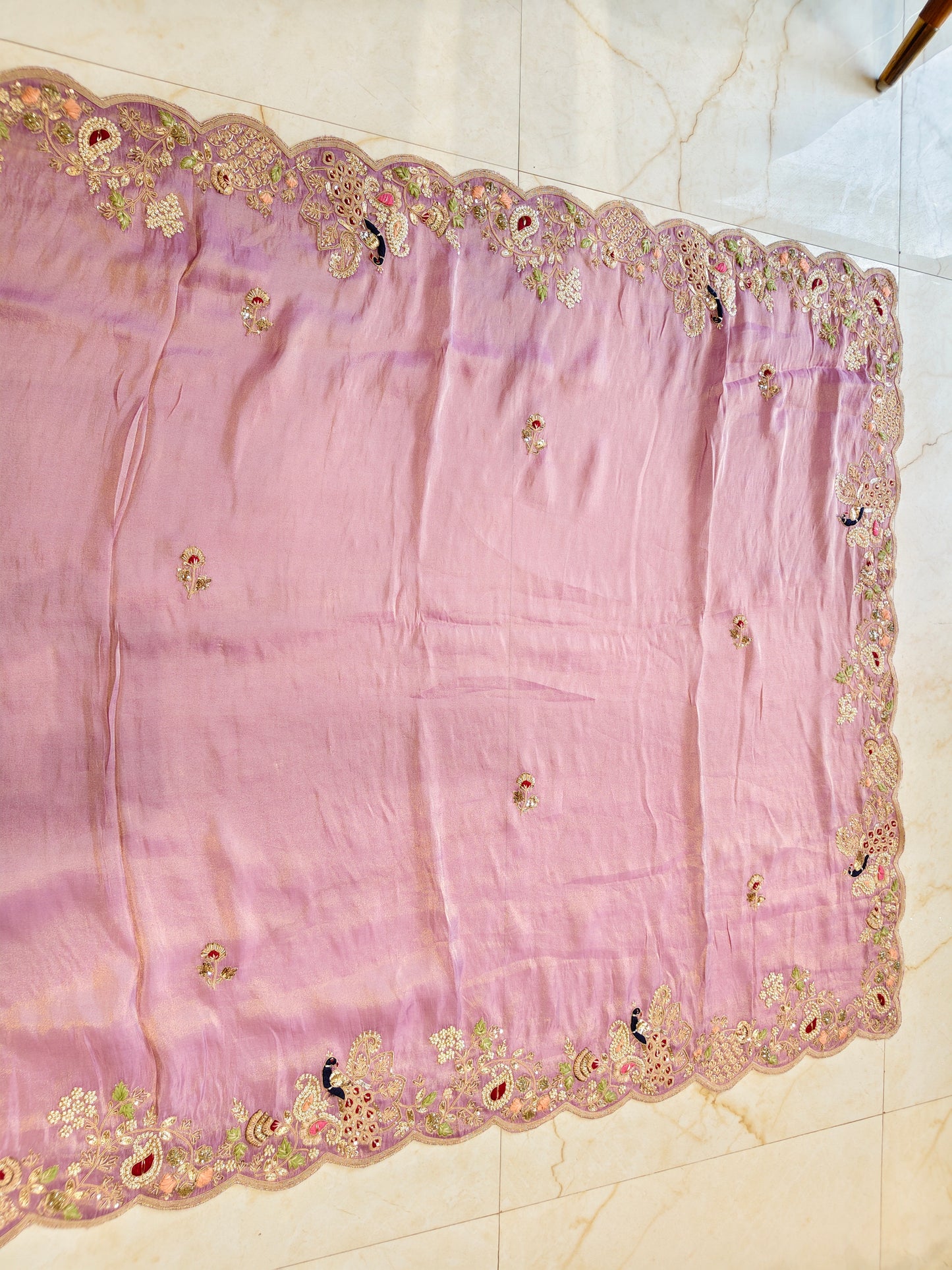 Lavender Tissue Saree