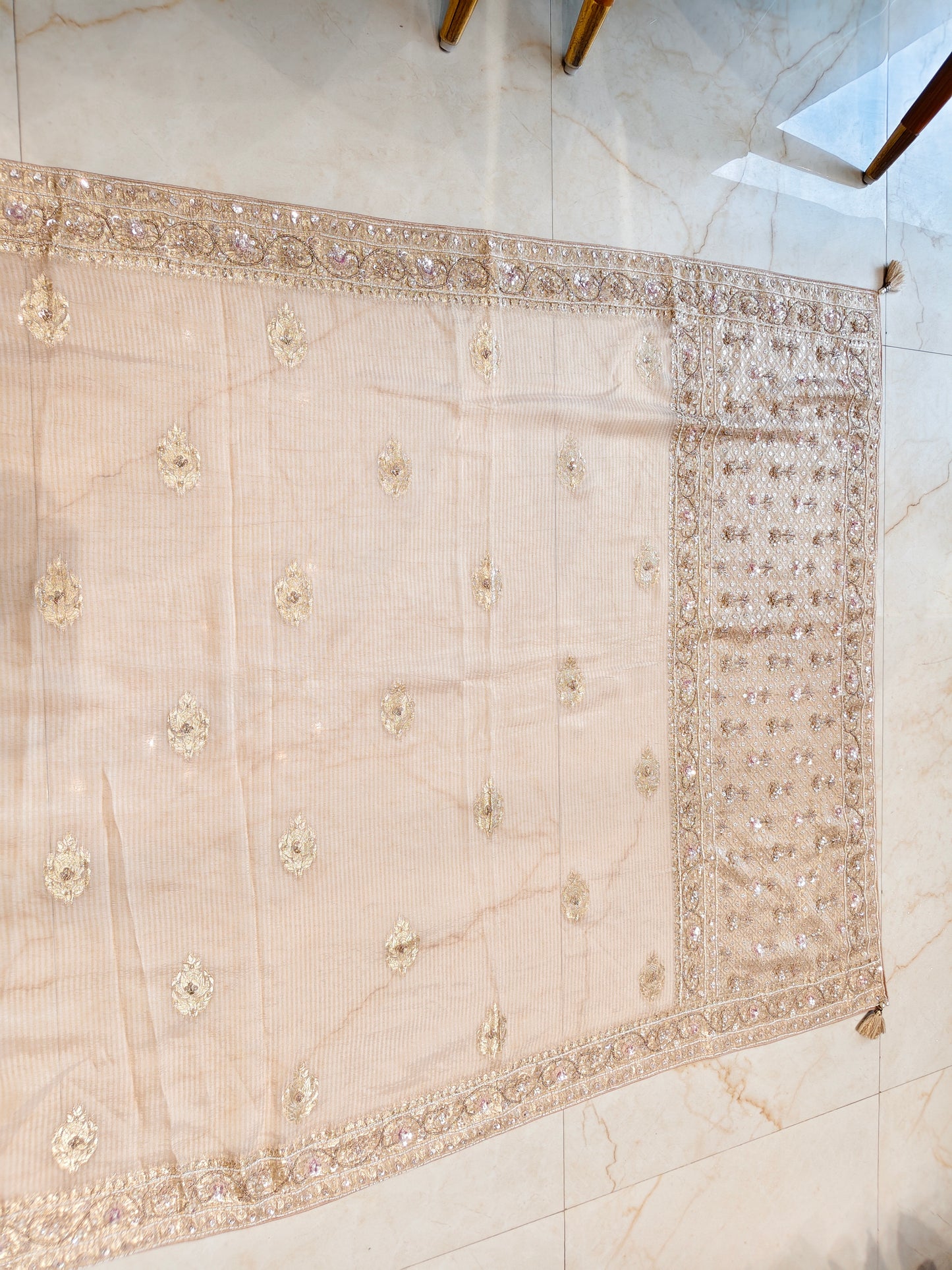 Golden Georgette Saree