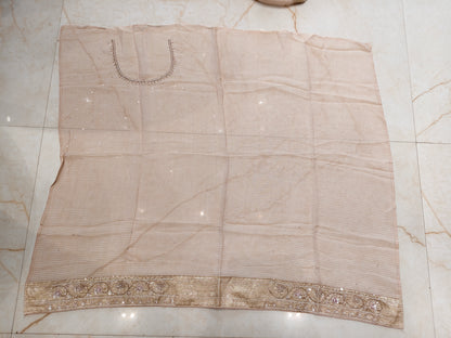 Golden Georgette Saree