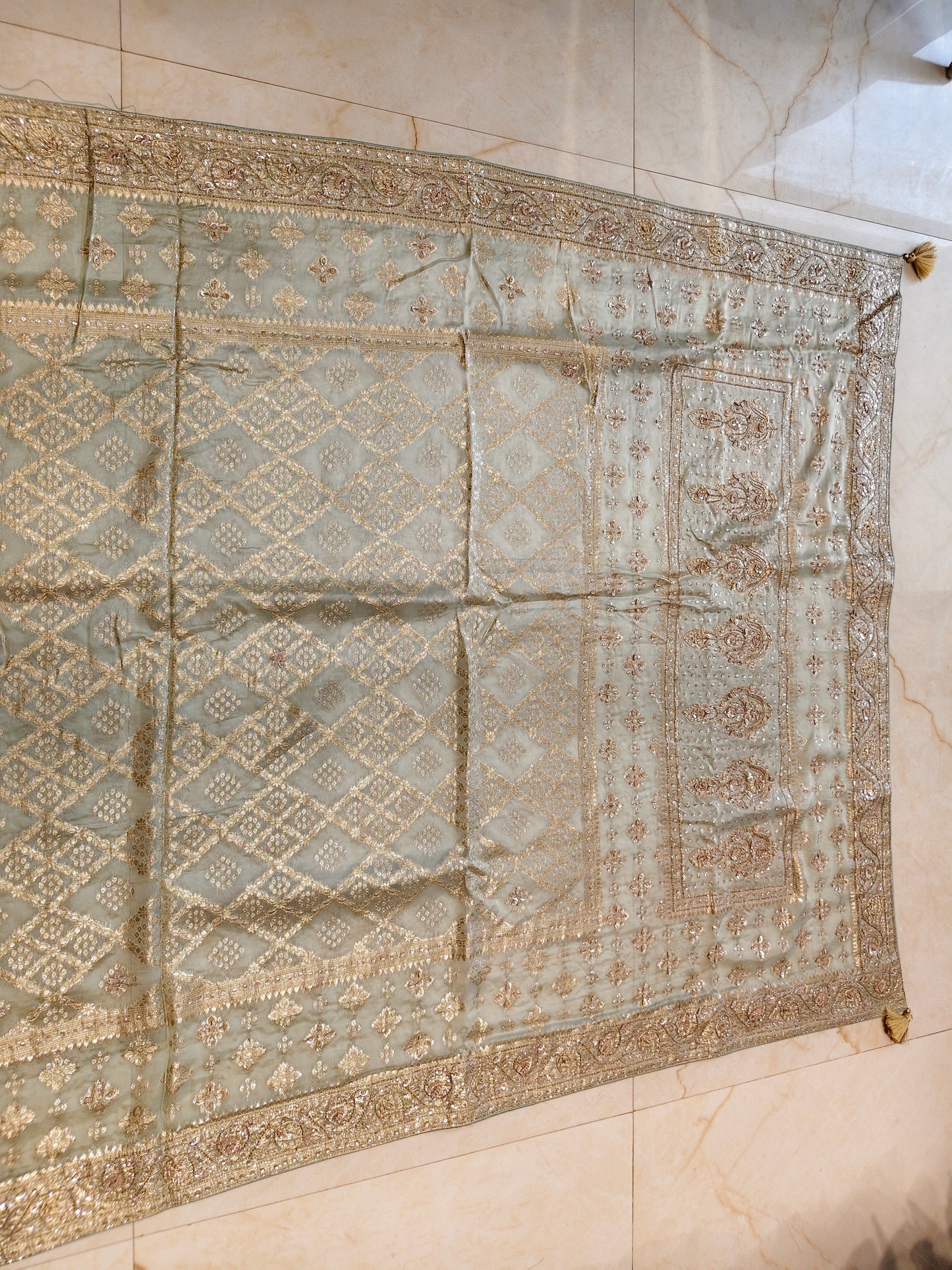 Sea Green Organza Saree