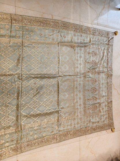 Sea Green Organza Saree