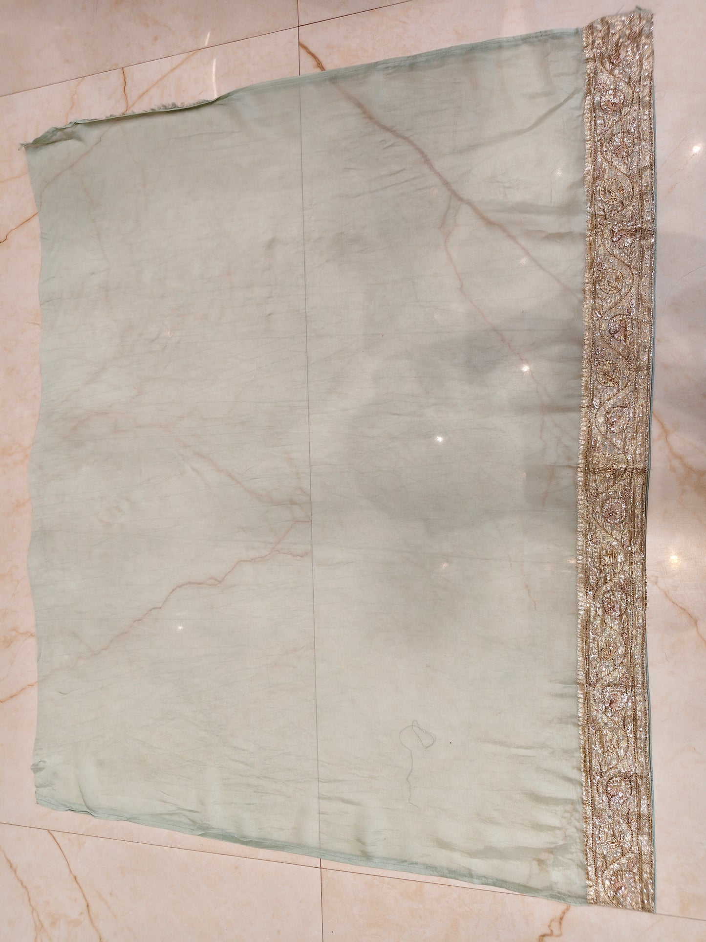 Sea Green Organza Saree