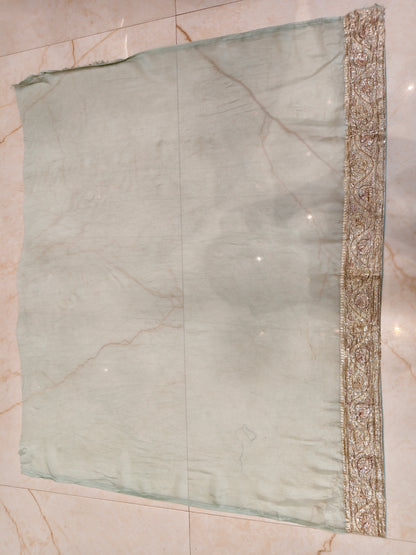 Sea Green Organza Saree