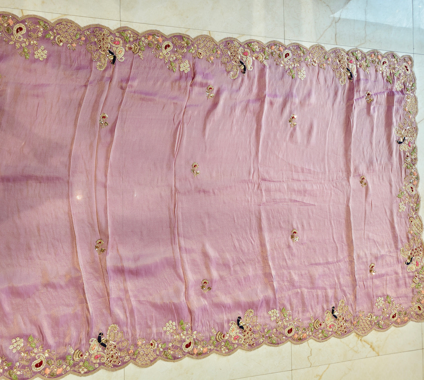 Lavender Tissue Saree