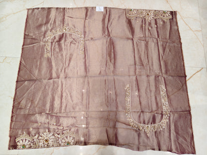 Rose Gold Tissue Saree
