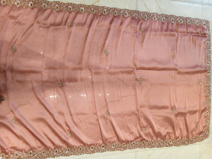 Onion Pink Tissue Saree