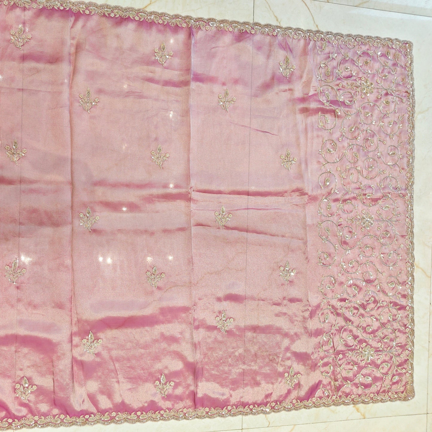 Lavender Tissue Saree