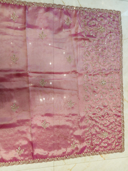 Lavender Tissue Saree